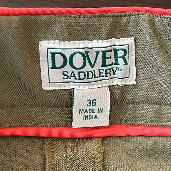 Dover Saddlery Women's Wellesley Breech Olive Coral Riding Pants Sz 36 NWOT - Picture 10 of 13